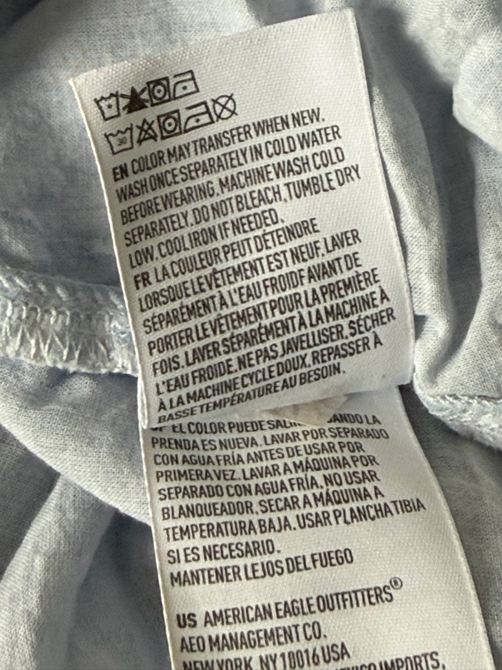 American Eagle Outfitters Light Blue Cotton Tiered Maxi Dress XL 54875 - Picture 14 of 16